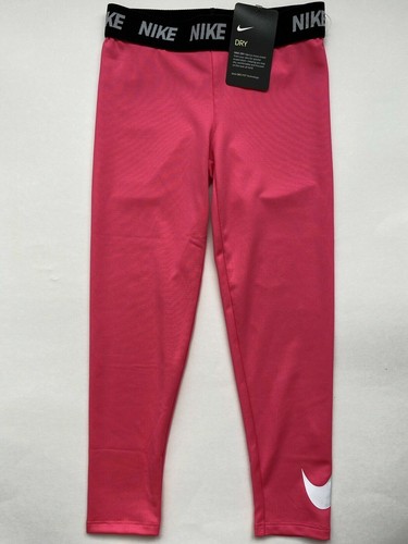 Nike Dry Little Girls Leggings Gray Blue Black Pink 4 6 6X Dri-Fit XS M L Tight - Picture 34 of 46