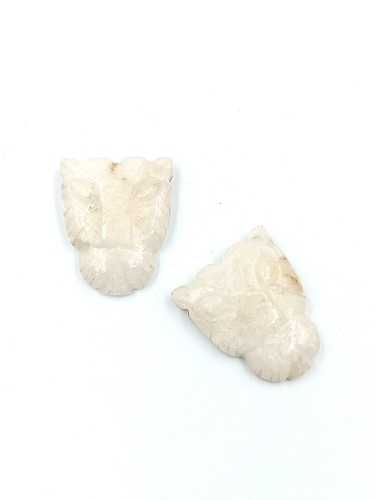 Handmade Carve Tiger Face Stone, Animal Carving Tiger Pendant, Jaguar Charm Bead - Picture 9 of 99