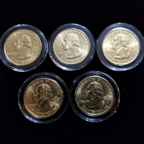 2003 GOLD PLATED US MINT STATE QUARTERS Complete Set of 5 Coins *FREE SHIPPING* - Picture 9 of 9