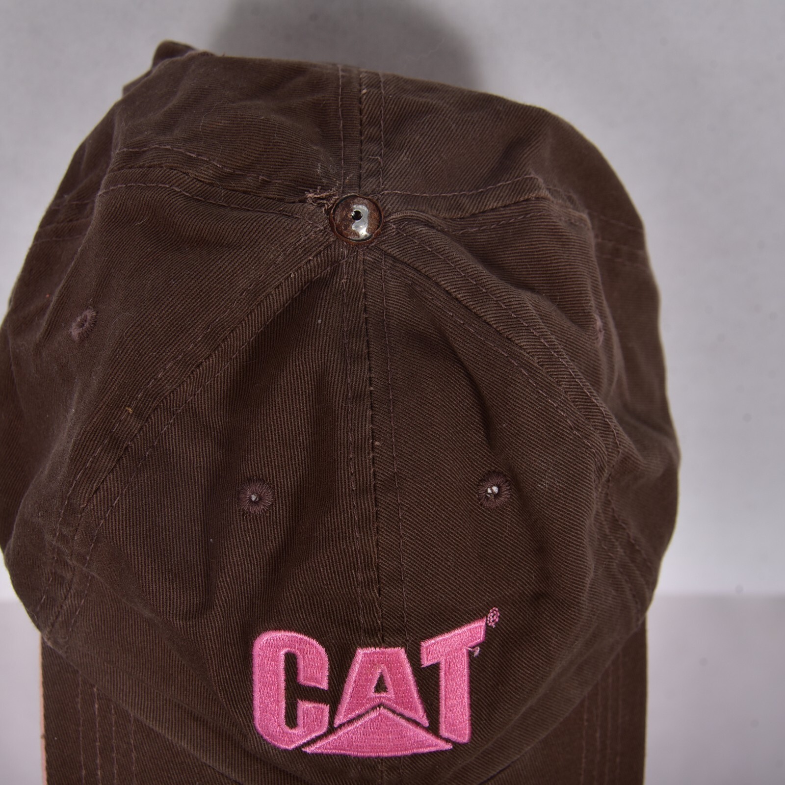 Cat Caterpillar Adjustable Baseball Cap Brown and… - image 4