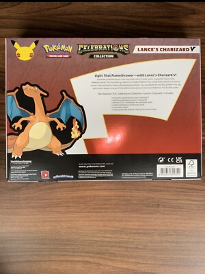 2021 pokemon trading card game celebrations lance's charizard v Pokemon 25th Anniversary Celebrations Lances Charizard V Box