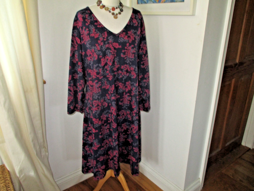 Weird Fish Kleid Blumen Zweig Jersey 28 Neu mit Etikett Übergröße