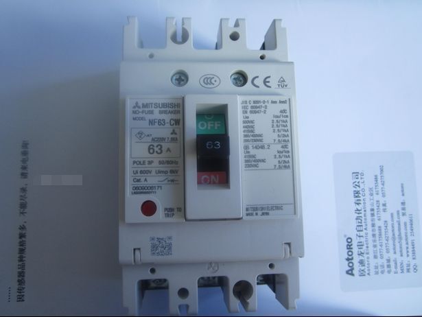 NF63-CW NF63 CW NEW MITSUBISHI No-Fuse Breaker new in box NF63-CW NF63 CW NEW MITSUBISHI No-Fuse Breaker new in box