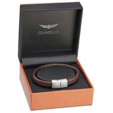 Gianello Handmade Men's Rope Twist Bracelet (Large-8.5 inch)