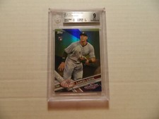 2017 Topps Opening Day Blue Foil RC card of Aaron Judge .-  Yankees  Beckett 9