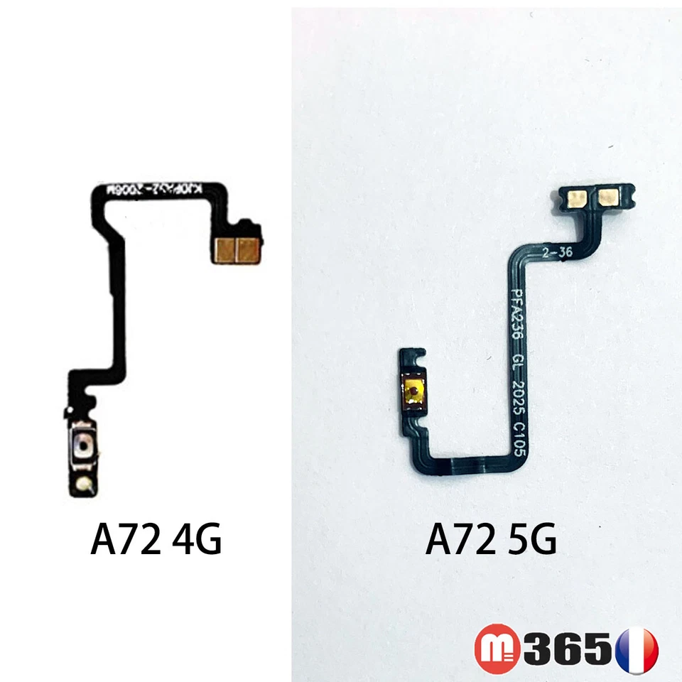 oppo A72 Nappe POWER ALLUMAGE ON/OFF nappe demarrage
