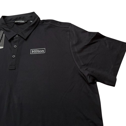 Travis Mathew Polo Shirt Mens 3XL Oceanside Solid Golf Short Sleeve Black NWT - Picture 4 of 8