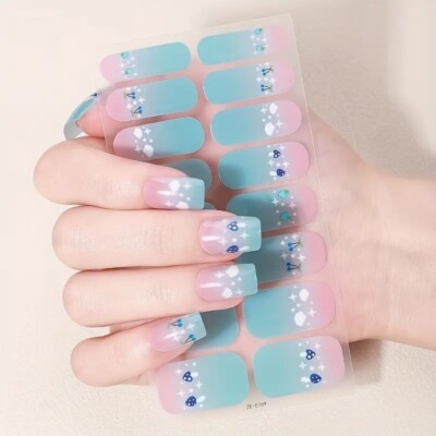 Nail Art Sticker selbstklebend Frühling Sommer Nagellack Wraps Full Cover ZE769