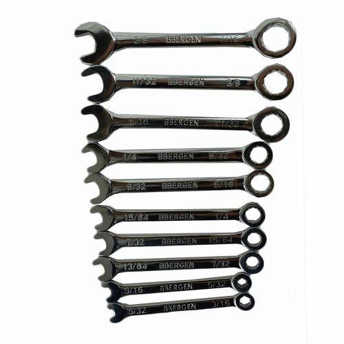 Imperial SAE AF Mini Combination Ring Spanner Set 3/16" - 7/16" 10pc Set - 第 1/4 張圖片