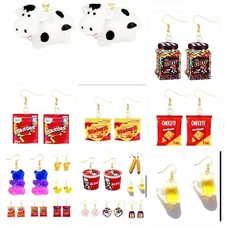 Women's Fashion Novelty Earrings Fun Resin Jewelry RE