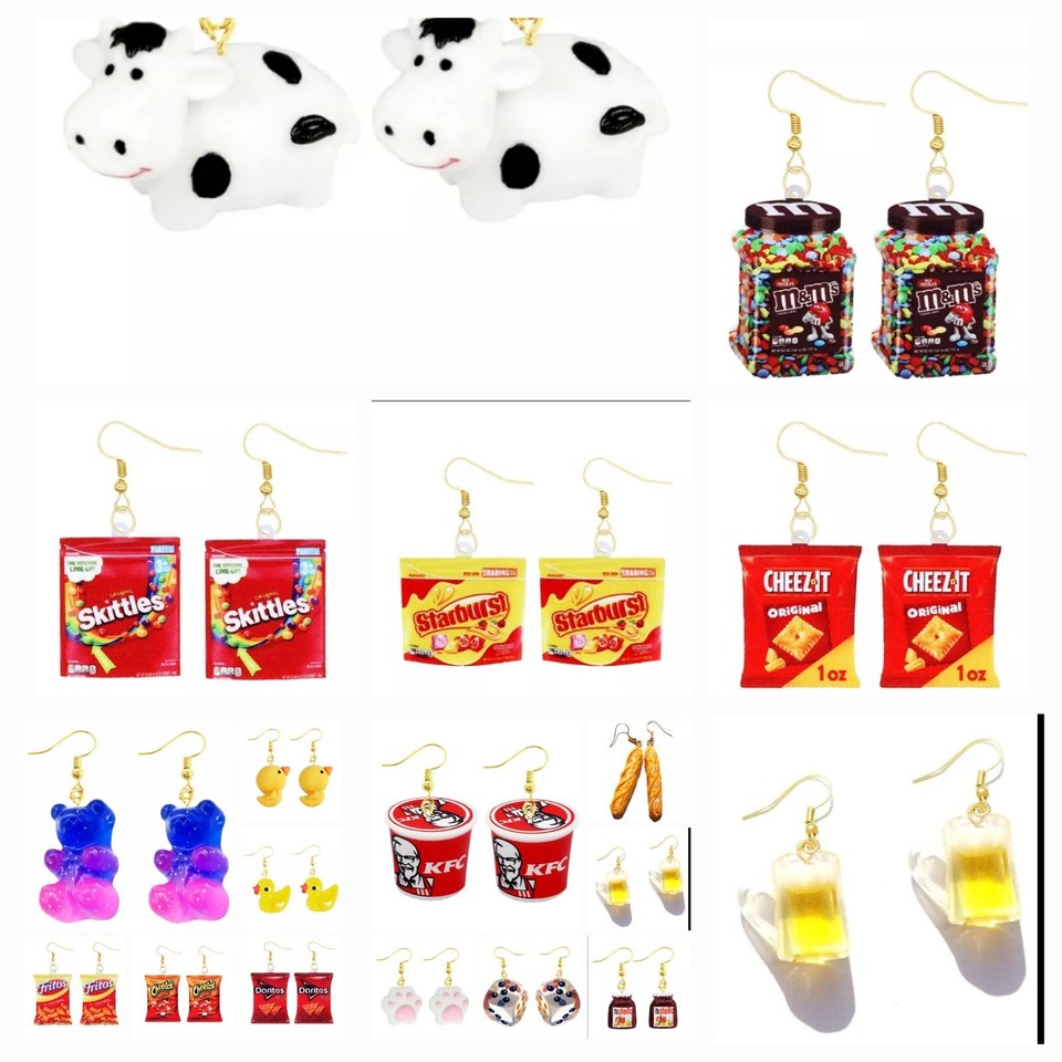 Women's Fashion Novelty Earrings Fun Resin Jewelry RE