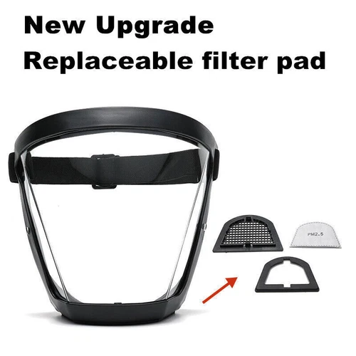 2X Anti-fog Shield Safety Full Face Super Protective Head Cover Transparent Mask - Picture 3 of 14