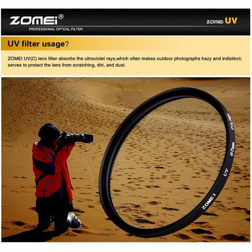 ZOMEI Ultra Slim Optical filter 37-82mm UV lens Filter Protector for SLR DSLR - Picture 6 of 23