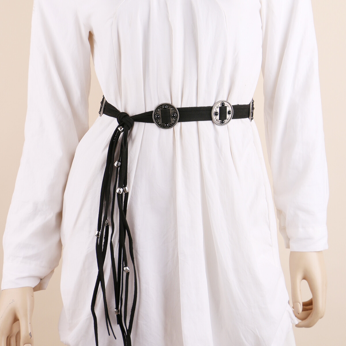 Women Tassel Bead Decor Bohemian Rope Belt For Dress Decoration