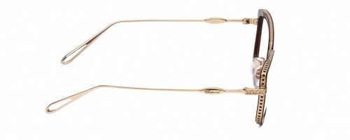 Lunettes femme Chopard VCH256M vendu Cateye bleu clair Auburn marron tortue/or 53 mm