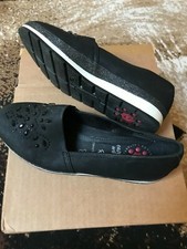 Damen Schuhe Ballerina Gr.39 Schwarz Antishock Easy Walk HSE Neu