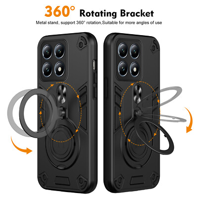For Xiaomi 14T Pro Luxury Shockproof Ring Holder KickStand Case Cover