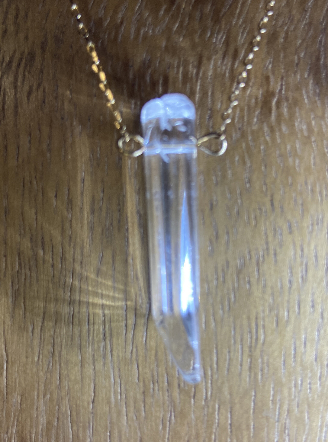 Clear Quartz Crystal Hexagonal Point Pendant Heal… - image 4