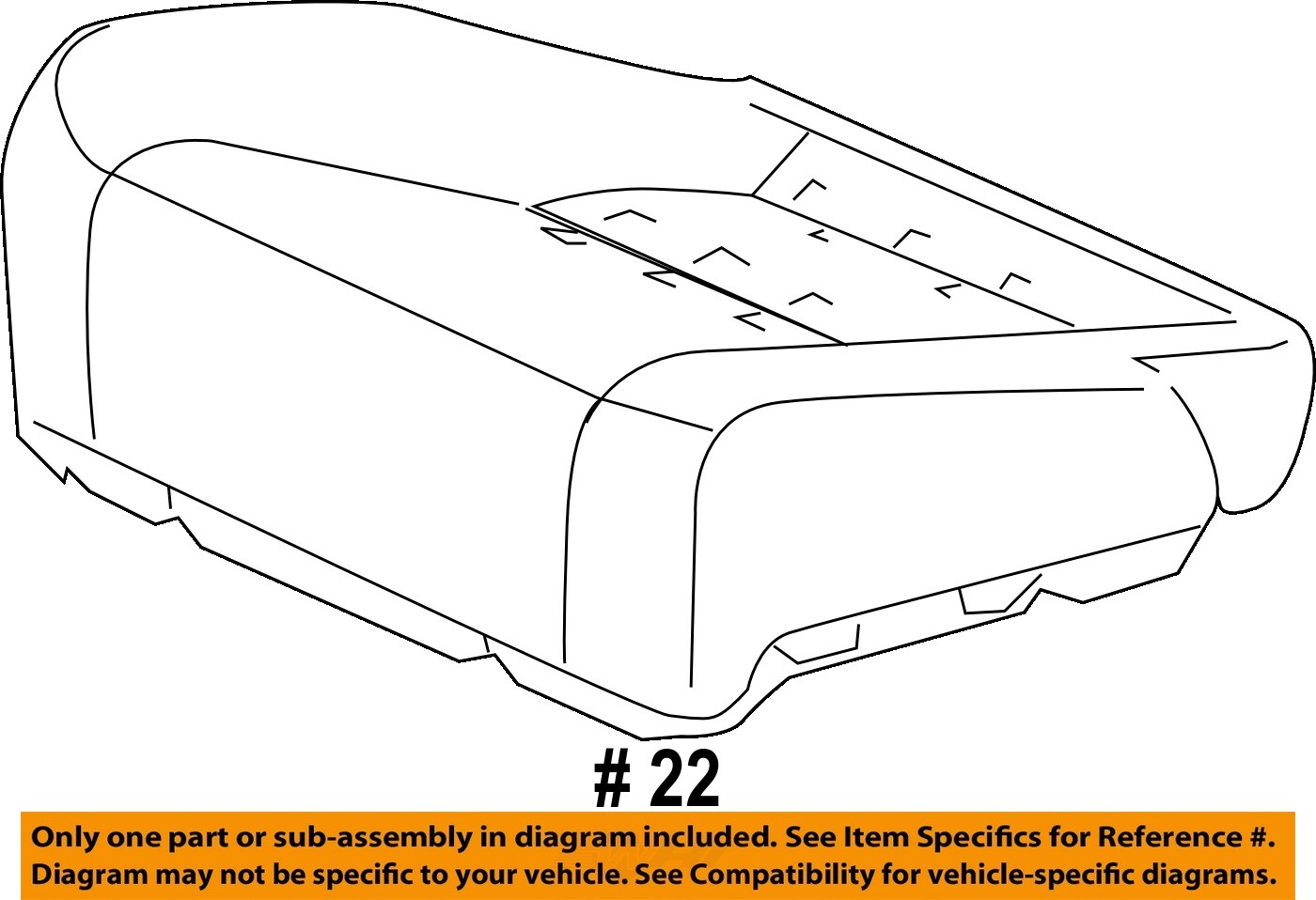 Acura HONDA OEM MDX Second Row Rear SeatSeat Cushion Cover Right