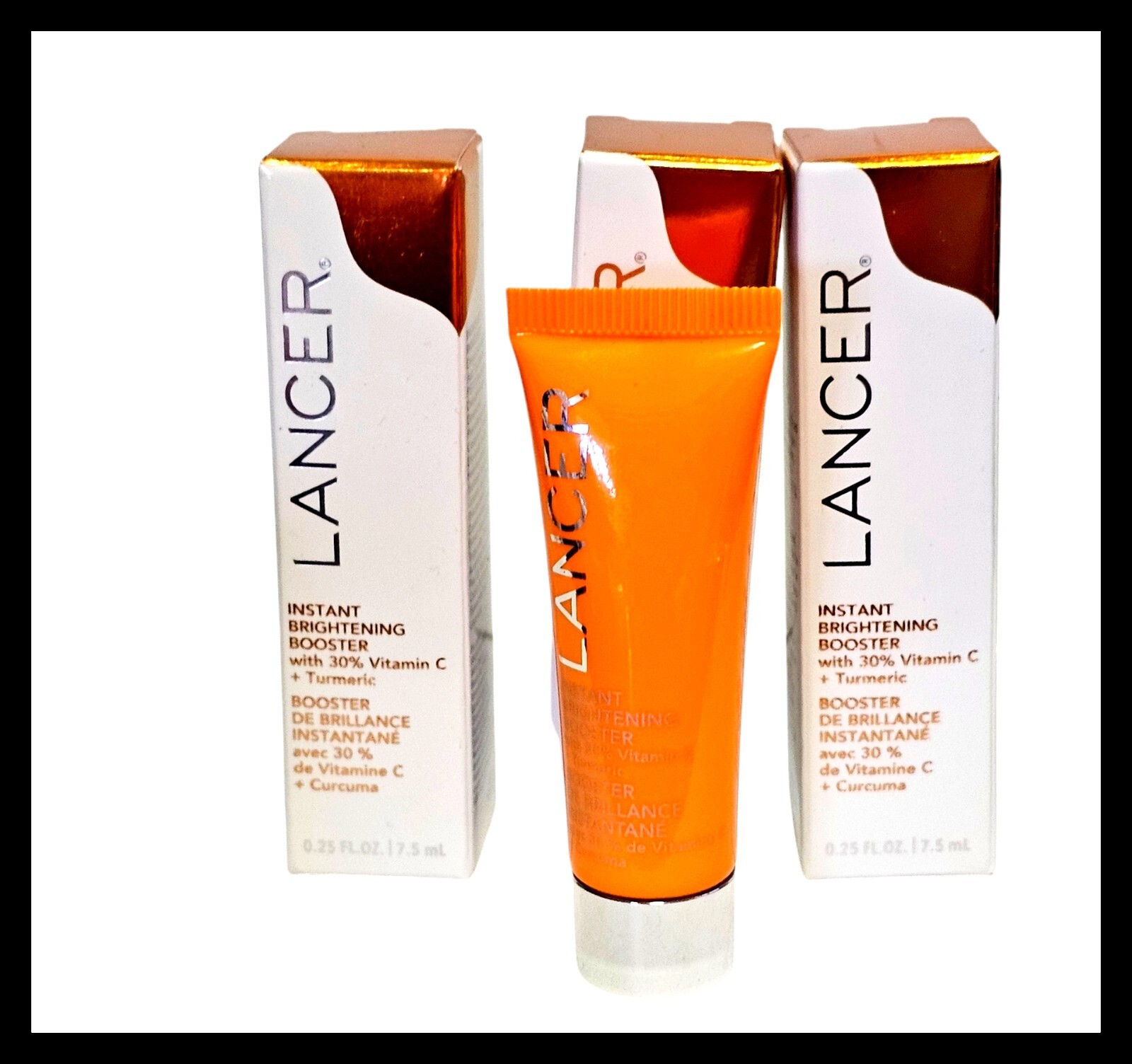 3 капсулы Lancer Instant Brightening Booster с 30% витамином С и куркумой, 0,25 г.