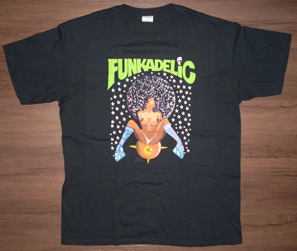 FUNKADELIC Afro Girl T-Shirt LARGE Parliament George Clinton Anvil