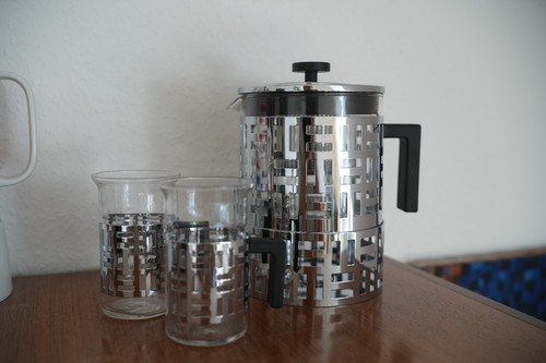 Bodum EILEEN Teekanne mit Gläsern & Stövchen – Chrom – 90er Design – selten