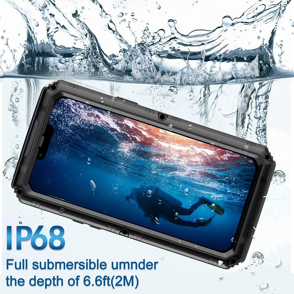 For iPhone Waterproof Case Heavy Duty Shockproof Metal Cover w/ Screen Protector - Imagen 3 de 4