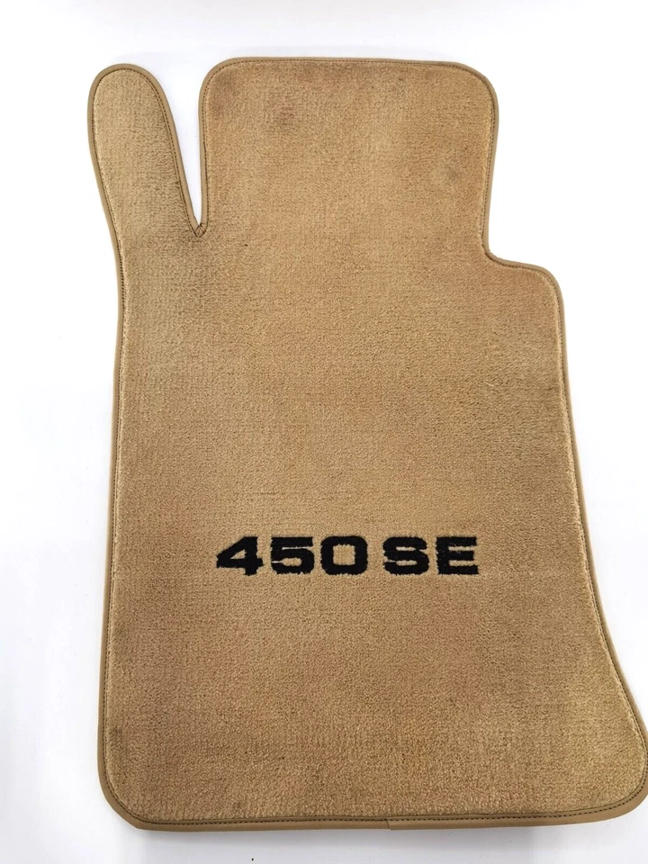Mercedes Benz 450 SE 1976 juego de 4 alfombrillas de felpa premium OEM Foto 2 de 4