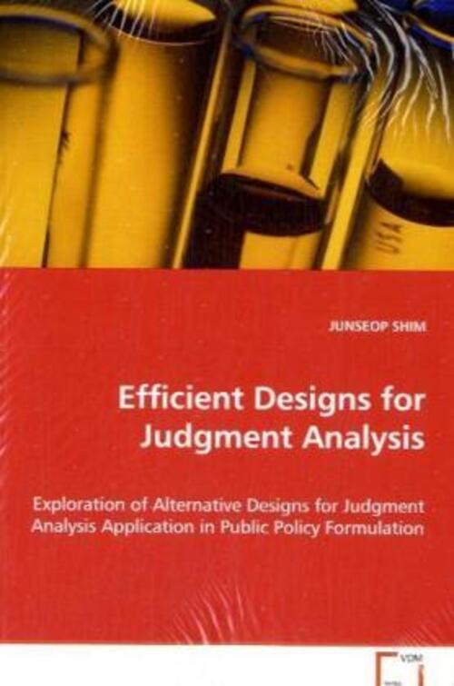 Thumbnail - Junseop Shim | Efficient Designs For Judgment Analysis | Taschenbuch |