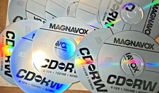 Lot of 10 Magnavox Discs 4-12X CD Read Write 700MB 80Min Photos Music