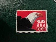 SFSTAMPS US Scott 2541 Eagle & Olympic Rings Express $9.95 Single Stamp MNH 1991