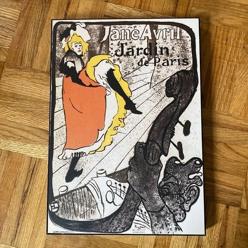 Henri deToulouse Lautrec Jane Avril Jardin de Paris art Wood print plaque - Picture 1 of 11