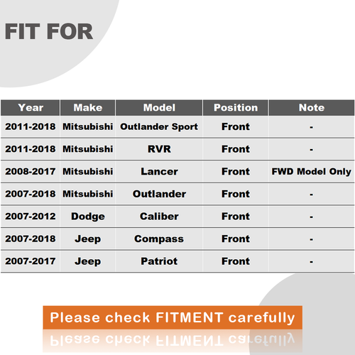 510090 Front Wheel Bearing For Mitsubishi RVR Jeep Compass Patriot Dodge Caliber - Picture 2 of 5