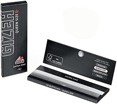 4 x Gizeh Black Queen Size 1 1/4 Format 50 Blatt je Heft - 44 x 78 mm
