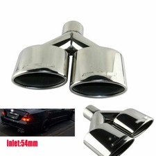 Pair Universal Oval Exhaust Tips For Mercedes Benz W204 C63 W203 W211 54mm