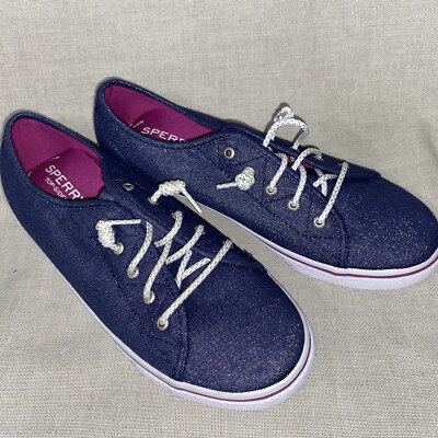 Sperry Top-Sider YG7023 A Denim Sparkle Youth Girls Navy M USA eur  Navy
