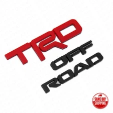 For Toyota TRD Off Road Sport Logo Badge Trunk Liftage Tailgate Emblem Black Red