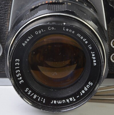 Pentax Spotmatic SP II Film Camera w/55mm f1.8 Super Takumar READ