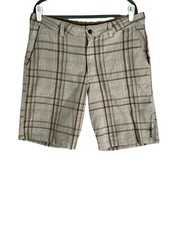 O'neill Shorts Casual Walking Skate Brown Plaid Men's Size 34
