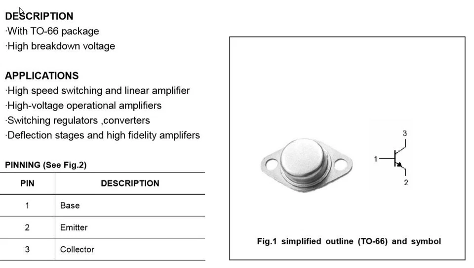 Novo Transistor de Potência Vintage Muito Raro Mil-Spec Solitron JANTX 2N5665 NPN - Imagem 4 de 4