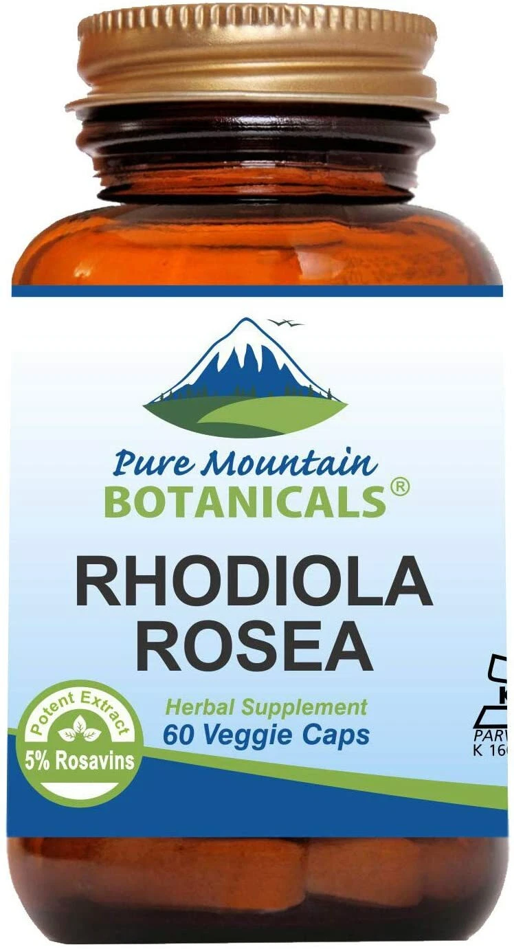 Rhodiola Rosea Supplement- 60 Kosher Vegan Caps- 250mg Rhodiola Root Extract