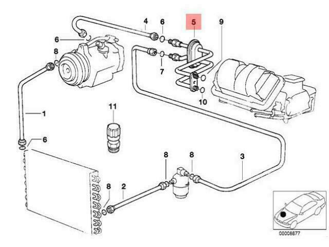 BMW Z3 Coupe Roadster AC Heater Core Double Pipe