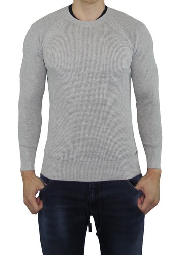 DIESEL K-Alby Men Casual Slim Fit Knitted Pullover Long Sleeve Tee Sweater Shirt - Picture 8 of 13