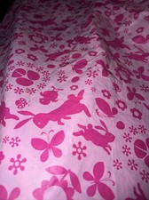 Easter Tablecloth 64 Inch Round, Spring Bunny Happy Easter Table Cover