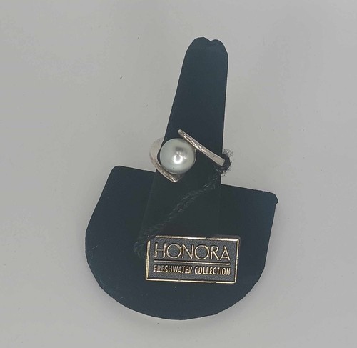 Honora Cultured Tahitian Pearl Sterling Silver Ring Sz 10 925 Women's