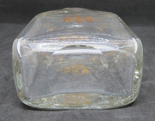 Clear glass & gold gilt vintage pre Victorian antique spirit whisky decanter - Picture 16 of 16