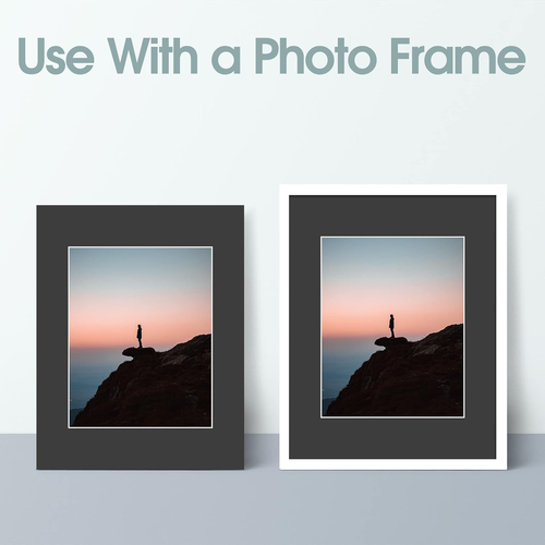 , Pack of 20 11X14 BLACK Picture Mats with White Core Bevel Cut for 8X10 Picture - Picture 6 of 7