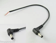 CCTV DC Power Plug Jack Connector 5.5x2.5mm Male Right Angle Cord Cable 30cm/1ft
