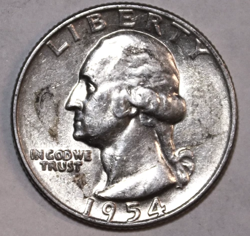 1954-D Washington Silver Quarter - AU - #0661EA