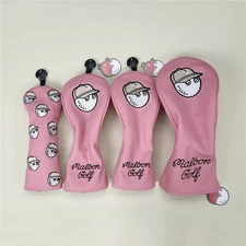 Malbon Golf Club Head Covers Pink, Wood, Driver, Putter, Hybrid, Mallet